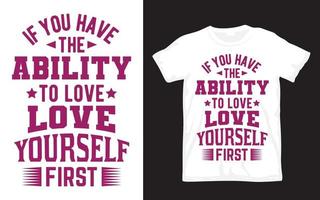 inspirerande citat om kärlekstypografidesign för t-shirt vektor