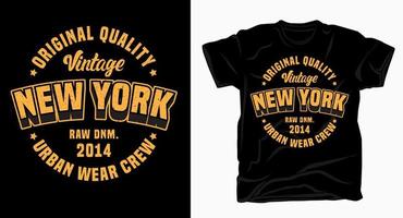 vintage new york bokstäver design för t-shirt vektor