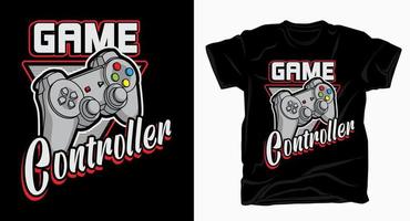 Gamecontroller-Typografie für T-Shirt-Design vektor