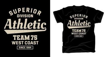 atletisk lag sjuttiofem typografi t-shirt design vektor