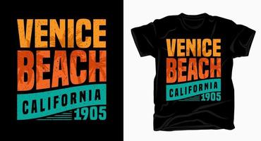 Venice Beach Kalifornien Typografie für T-Shirt-Design vektor