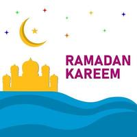 buntes ramadan kareem grußplakatdesign. Entwürfe für Vorlagen. vektor