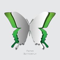Fjärilar Papper skär på färgbakgrunden vektor