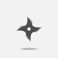 Shuriken Ninja vapen Flat design ikon vektor