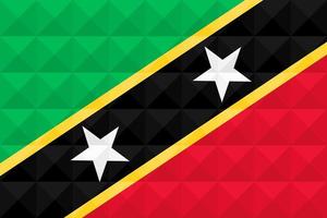 konstnärlig flagga av saint kitts och nevis med geometrisk vågkonceptdesign. vektor