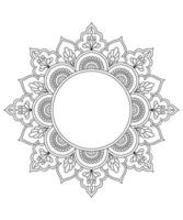 kreativ mandala design och hena design vektor