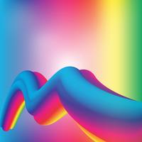 Rainbow geometrisk prisma bakgrund. Modern abstrakt rörelse kurv tapet koncept. Vektor illustration