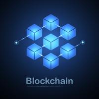 Blockchain-Technologie fintech Kryptowährungsblockkettenserver-Zusammenfassungshintergrund. Verknüpfter Block enthält Kryptografie-Hash und Transaktionsdaten. Neue futuristische Systemtechnik. Vektor-illustration