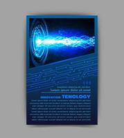 broschyr formgivningsmall vektor. abstrakt omslag bok blå portfölj minimal presentation affisch. koncept i a4-layout. flygblad vektor