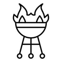 Symbol für die Grilllinie vektor