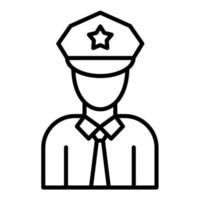 Symbol für die Linie des Polizeibeamten vektor