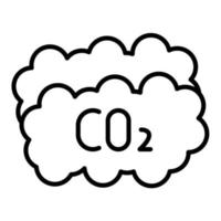 koldioxid linje ikon vektor