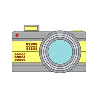 Kamera Ikon för ditt projekt i retrofärg vektor
