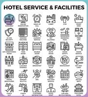 Hotelservice &amp; Einrichtungen vektor