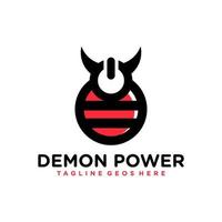 Dämon Power Illustration Logo-Design vektor