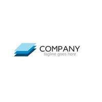 Firmenlogo-Designvektor, Firma mit Blue-Box-Konzept-Design-Schicht-Business-Logo-Symbol. vektor