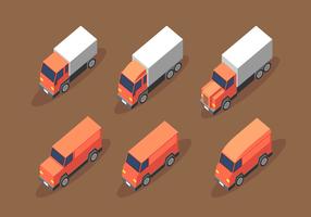 Isometrische Van Truck Clip Art Vektor