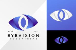 Auge Vision moderne Logo-Design-Vektor-Illustration-Vorlage vektor