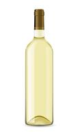 flaska med vitt vin vektor