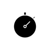 Uhr, Timer, Zeit solide Symbol Vektor Illustration Logo Vorlage. für viele Zwecke geeignet.