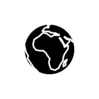 Welt, Erde, globale solide Symbolvektorillustration Logo-Vorlage. für viele Zwecke geeignet. vektor