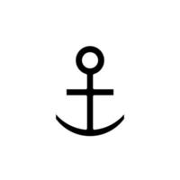 Anker, Hafen solide Symbol Vektor Illustration Logo Vorlage. für viele Zwecke geeignet.
