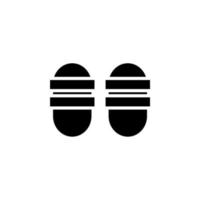 sandale, schuhe, pantoffel, flip-flop solide symbolvektorillustration logo-vorlage. für viele Zwecke geeignet. vektor