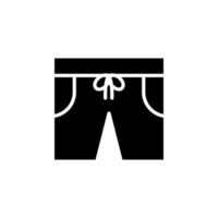 Shorts, lässig, Hosen solide Symbol Vektor Illustration Logo Vorlage. für viele Zwecke geeignet.