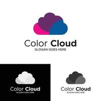 färg moln logotyp vektor