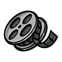 Filmteater Cinem Film Reel Unspooling vektor