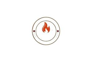 rustikales Grill-Barbecue-Stempel-Logo-Design vektor