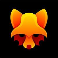 Wolf-Maskottchen-Logo-Design-Vektor vektor