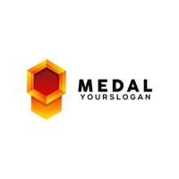 Medaille bunte Logo-Design-Vorlage vektor