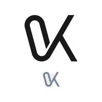 bokstav ok monogram logotyp design vektor