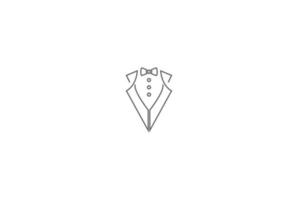 vintage classic fliege smoking anzug gentleman mode schneider kleidung logo design vektor