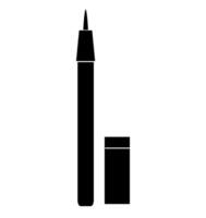 Eyeliner Single Symbol, Zeichen, Symbol schwarz Farbe von Schönheit kosmetisch Produkt vektor