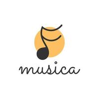 buchstabe f musik logo design vektor