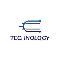 Buchstabe c-Technologie-Logo-Design vektor