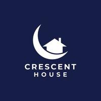 Crescent House logotyp design vektor