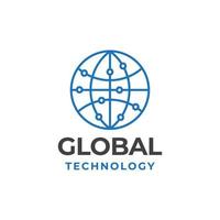 global teknisk logotypdesign vektor