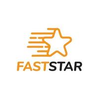 schnelles Star-Logo-Design vektor