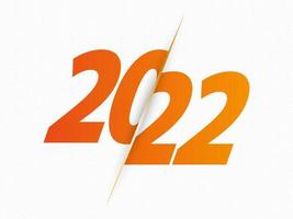 2022 Zeichen für das neue Jahr. vektor