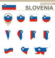 slovenien flaggsamling vektor