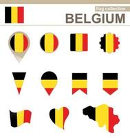 samling av belgiska flaggor vektor
