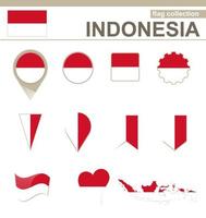 Indonesien Flaggensammlung vektor