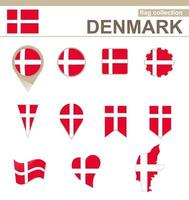 danmark flagg samling vektor