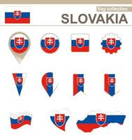 Sammlung slowakischer Flaggen vektor