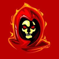 Geister- und Totenkopf-Maskottchen-Logo-Gaming vektor