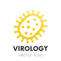 Virus, Virologie-Symbol auf Weiß, Mikrobiologie, Virion, Bakterien-Piktogramm vektor