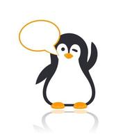 Emoji mit zwinkerndem Pinguin vektor